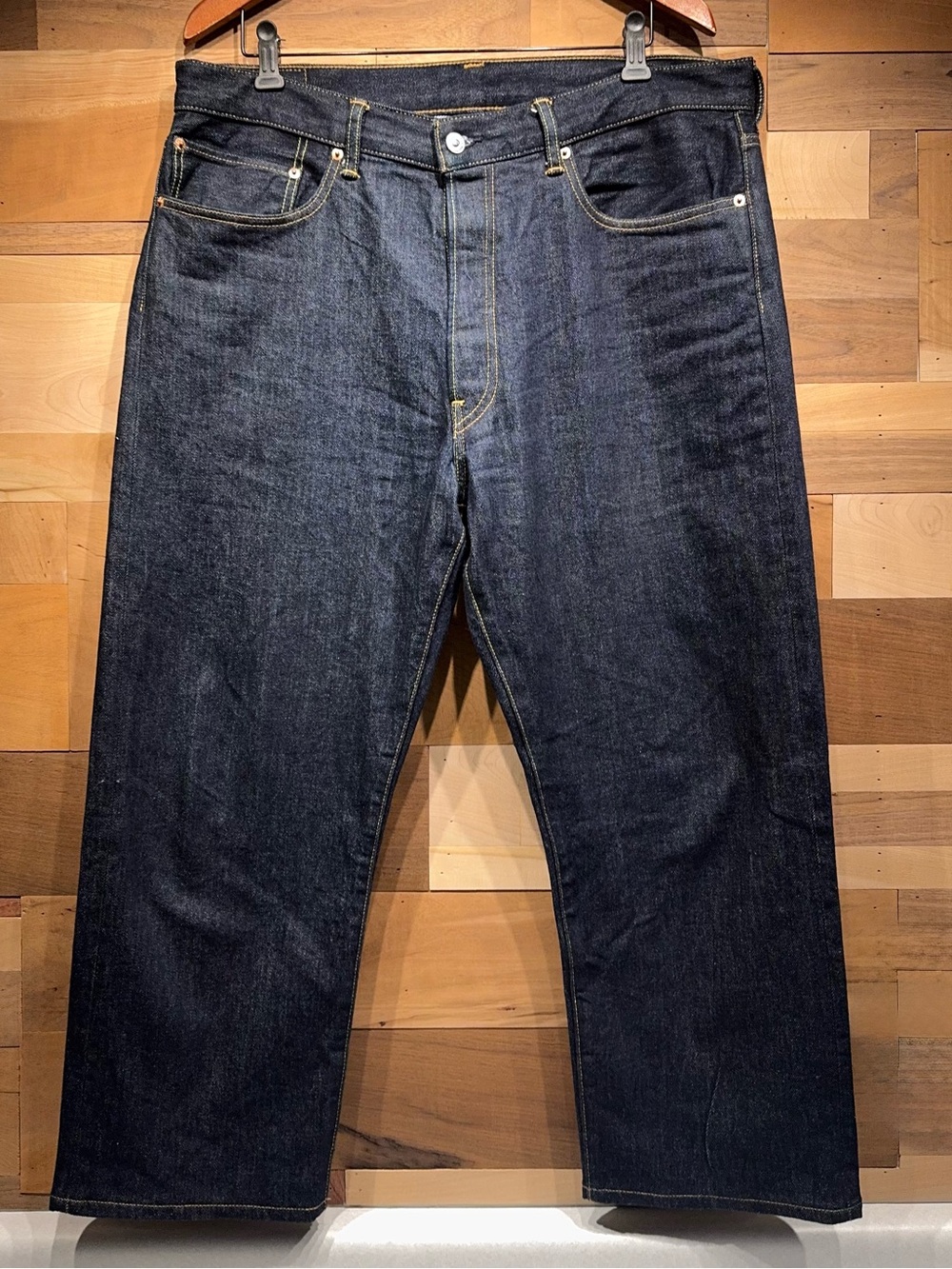 Buck Mason 12125 Ford Standard Straight Jeans in Dark Indigo 36x25